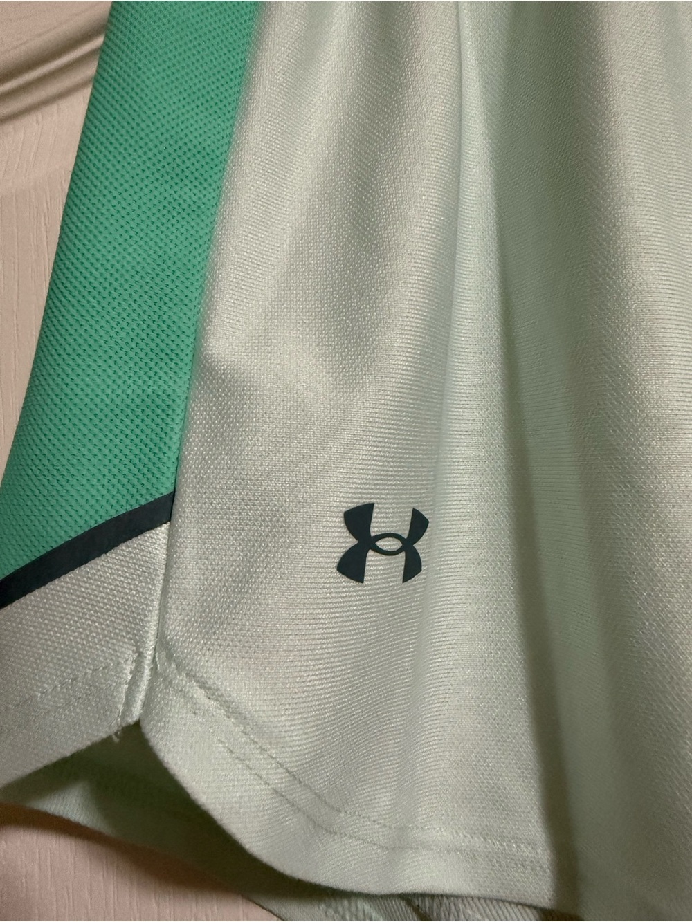 Under Armour Mint Green Women's Athletic Shorts - Picture 2 of 4